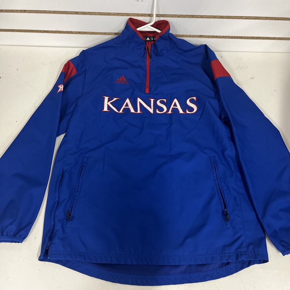 Kansas KU Jayhawks Blue Sweatshirt 1/4 Zip Size Medium